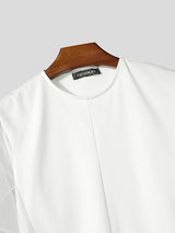 Men's Sheer Mesh Patchwork Cropped Two Pieces Outfit SKUL36344