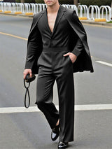 Men's Cape Patchwork Casual Two Pieces Outfit SKUL32031