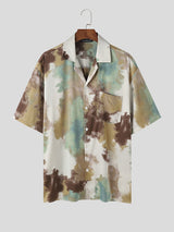 Mens Colorful Tie-Dye Short Sleeve Shirt SKUK71207