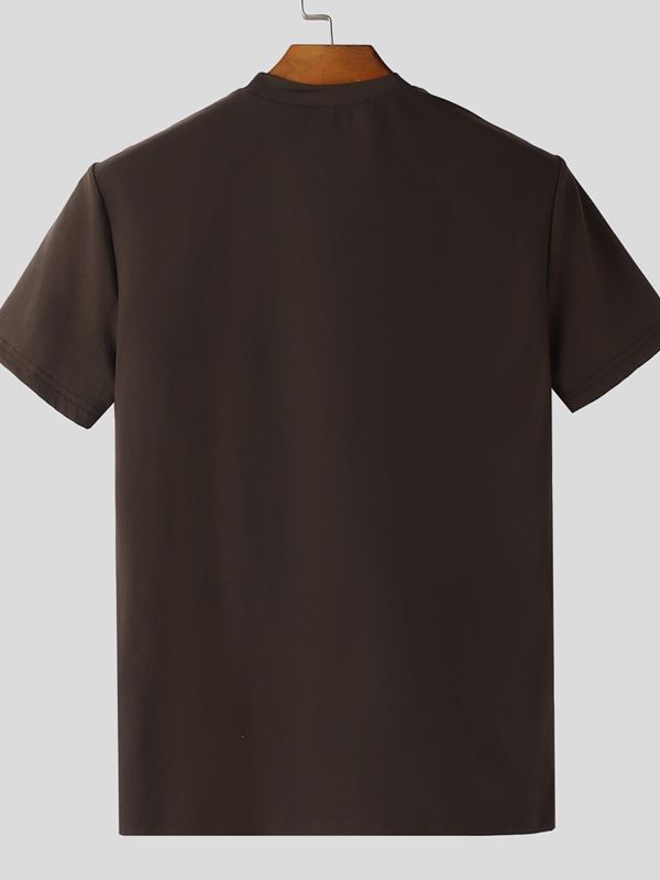 Men's Minimalist Crew Neck Short Sleeve T-shirt SKUL43959