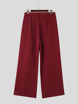 Mens Vertical Striped Pleated Casual Pants SKUK27787