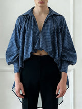 Men's Loose Fit Cropped Long Sleeve Shirt SKUL51987