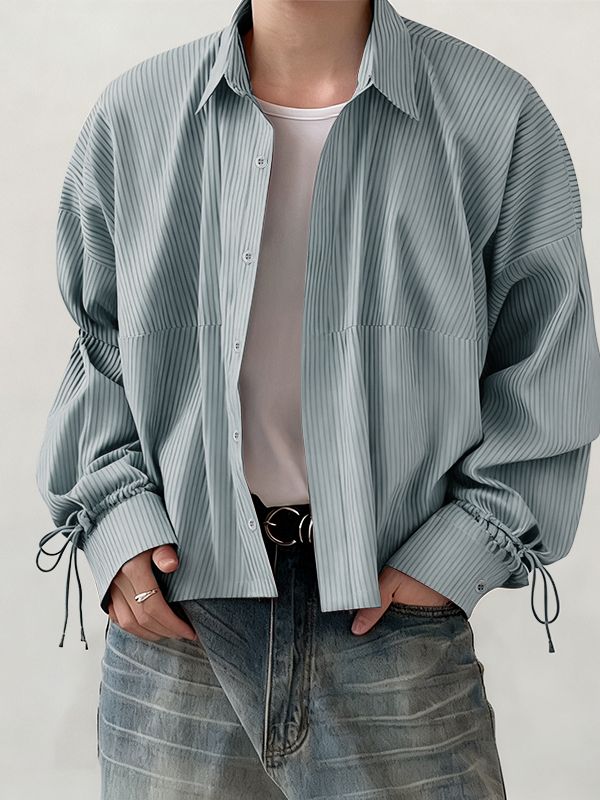 Men's Striped Casual Long Sleeve Shirt SKUL39030