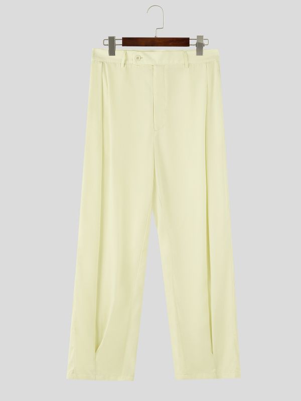 Men's Solid Color Loose Wide Leg Pant SKUL56632