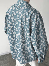 Men's Jacquard Texture Double Breasted Long Sleeve Blazer SKUL25809