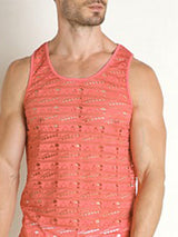 Mens Mesh See Through Sleeveless Casual Vest SKUK56351