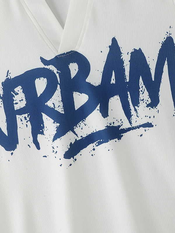 Mens Letter Print Textured Casual Tank SKUL12860