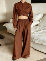 Men's Deconstructed Cropped Two Pieces Outfit SKUL41382