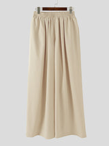Mens Solid Color Wide Leg Casual Pant SKUL16630
