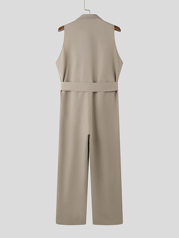 Mens Minimalist Solid Color Jumpsuit SKUK77339