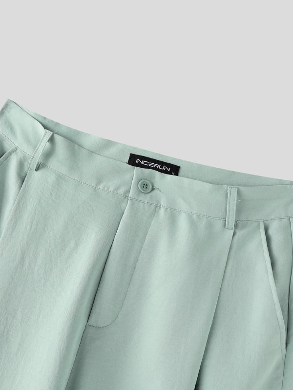 Mens Solid Color Loose Two Pieces Outfit SKUL18946