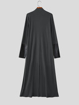 Men's Colorblock Stand Collar Long Sleeve Cardigan SKUL33853