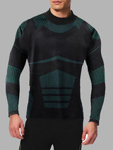 Mens Solid Color Fitted Long-Sleeve T-Shirt SKUK74176