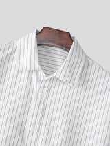 Mens Minimalist Striped Long-Sleeve Shirt SKUK96640