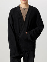 Mens Loose Knit Long Sleeve Cardigan SKUK76983