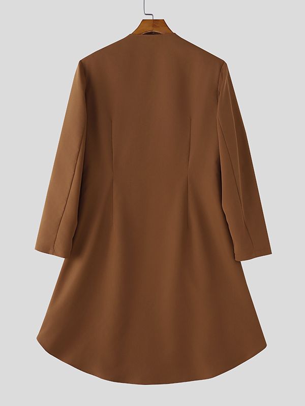 Men's Deconstructed Single Button Long Hem Casual Blazer SKUL51253