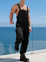 Men's Solid Color Casual Jumpsuit SKUL21166