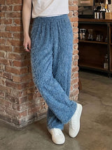 Men's High Street Heavyweight Shaggy Tassel Textured Elastic Waist Wide-Leg Pant SKUL72491