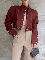 Men's Deconstructed Contrast Stitch Long Sleeve Jacket SKUL32849