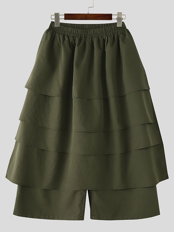 Men's Layered Design Loose Fit Casual Pant SKUL49971