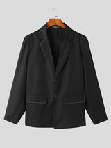 Mens Topstitching Lapel Single Breasted Casual Blazer SKUK28491