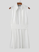 Mens Solid Color Long Hem Casual Tank SKUL07824