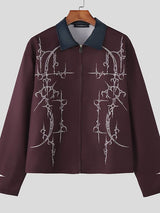 Men's Casual Printed Long Sleeve Jacket SKUL40153