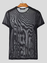 Mens Sheer Striped Short Sleeve T-Shirt SKUL05251