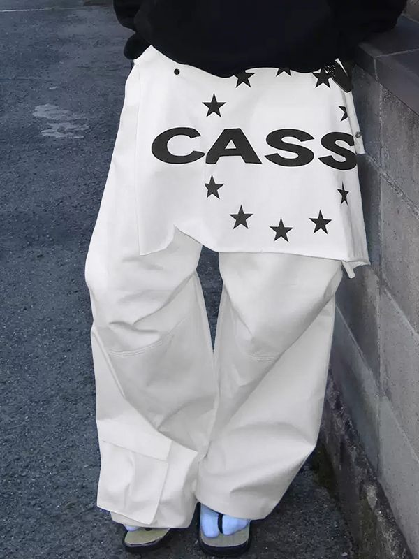 Men's Detachable Butt Flap Patchwork Printed Pant SKUL38973