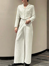 Men's Solid Color Cropped Casual Two Pieces Outfit SKUL28227