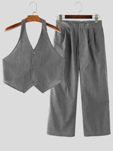 Mens Striped Slim Fit Two Pieces Outfit SKUL10962