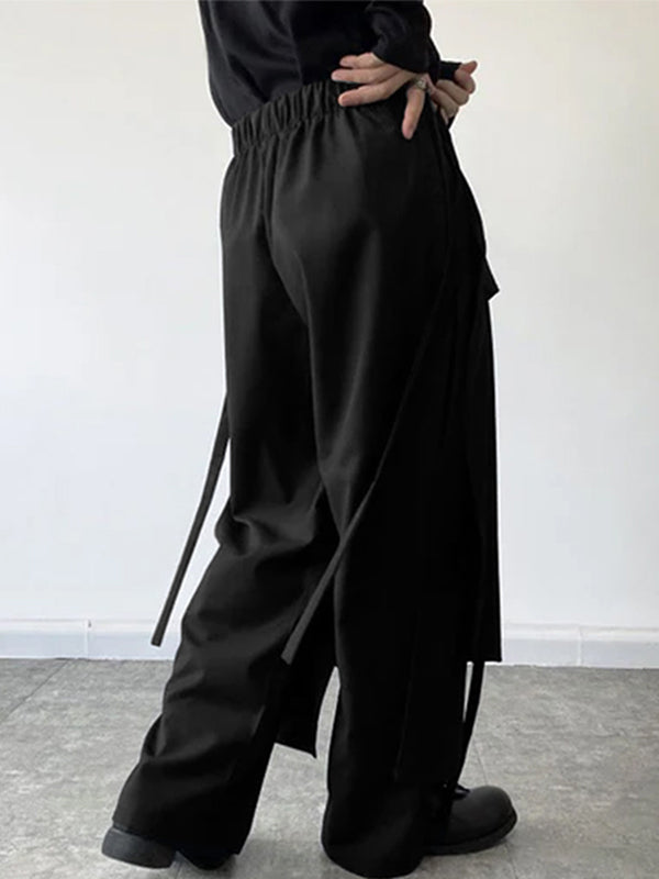 Mens Faux Two-Piece Design Loose-Fit Pant SKUK98824