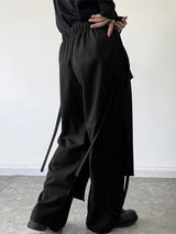 Mens Faux Two-Piece Design Loose-Fit Pant SKUK98824