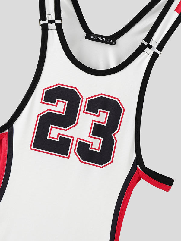 Men's Digital Print Hollow Knit Bodysuit SKUL16805