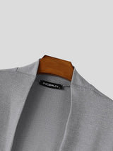 Men's Early Autumn Solid Open Front Knit Cardigan SKUL79228