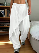 Men's Avant-Garde High Street Deconstructed Asymmetric Wrapped Pant SKUL68318