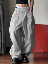 Men's Large Pocket Striped Casual Pant SKUL30582