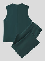 Men's Colorblock Casual Two Pieces Outfit SKUL24987