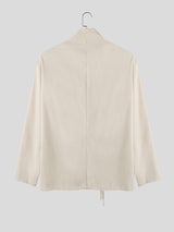 Men's Solid Color Tie Casual Long Sleeve Blazer SKUL27434