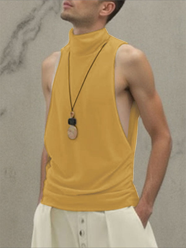 Men's Minimalist High Neck Casual Tank SKUL26220