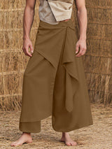 Men's Solid Color Layered Casual Pant SKUL25980