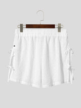 Men's Avant-Garde Side Ribbon Eyelet Lace Short SKUL62938