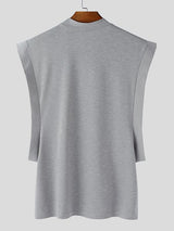 Men's Solid Color Minimal Loose Casual Tank SKUL51875