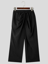 Mens Ruched Design Straight-Leg Pant SKUK82197