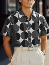 Men's Geometric Print Short Sleeve Shirt SKUL20158