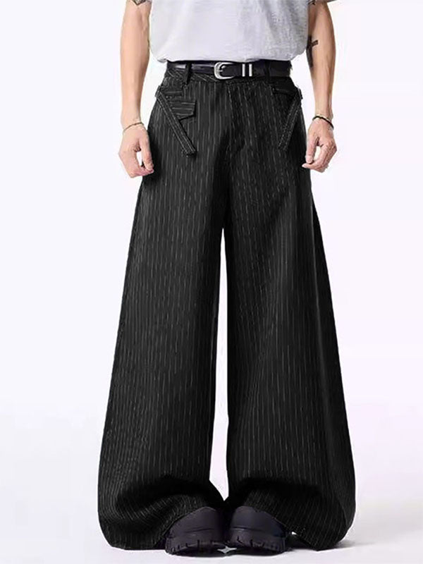Men's Striped Wide Leg Casual Pant SKUL27356