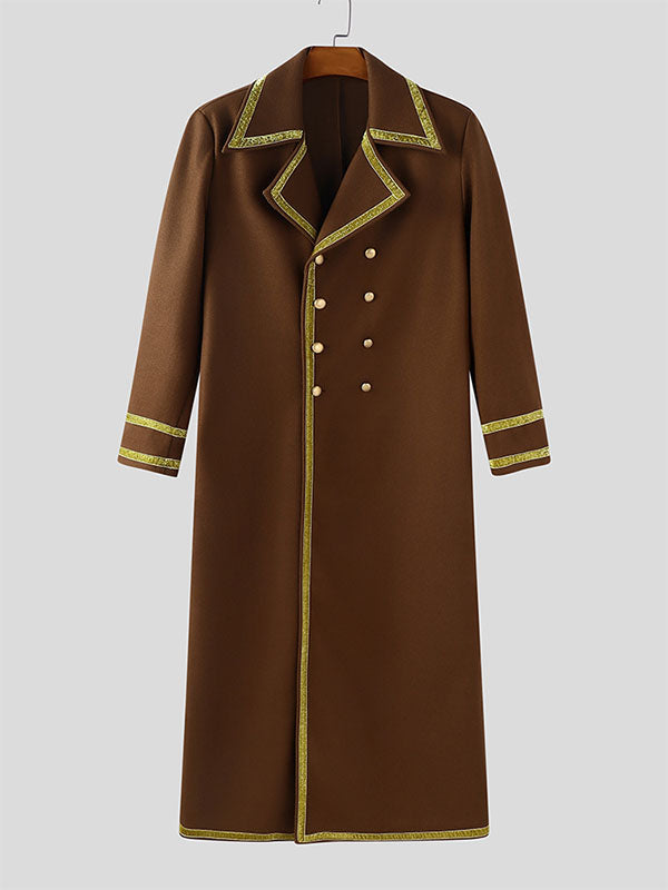 Men's Colorblock Piped Long Sleeve Coat SKUL27339