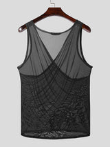 Mens Cross Sheer Low Neck Tank SKUK57404