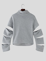 Mens Hollow-Out Loose Long-Sleeve Hoodie SKUK81200