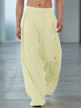 Men's Solid Color Loose Wide Leg Pant SKUL56632